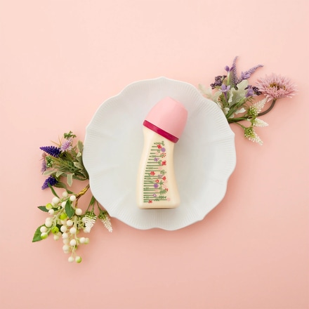ドクターベッタ哺乳びん ブレイン 広口 WS4-240ml Flower ( Pink )