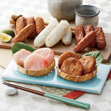 さつま揚げ詰合せ（ごぼう天・紅しょうが天 各3個入×1袋、いわし棒天・上棒天・あおさちぎり蒲鉾 各4個入×1袋）