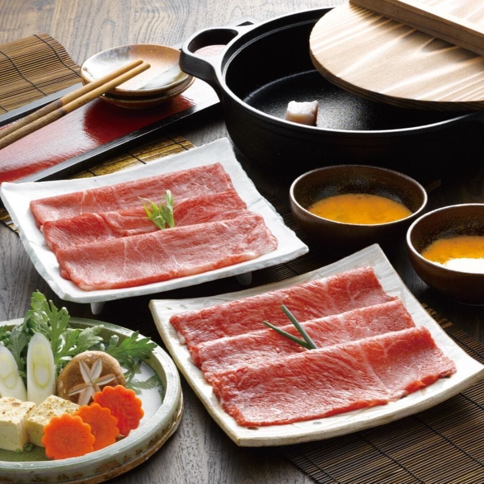 松阪牛とくまもとあか牛のすきやき肉 食べくらべ 各150g/計300g