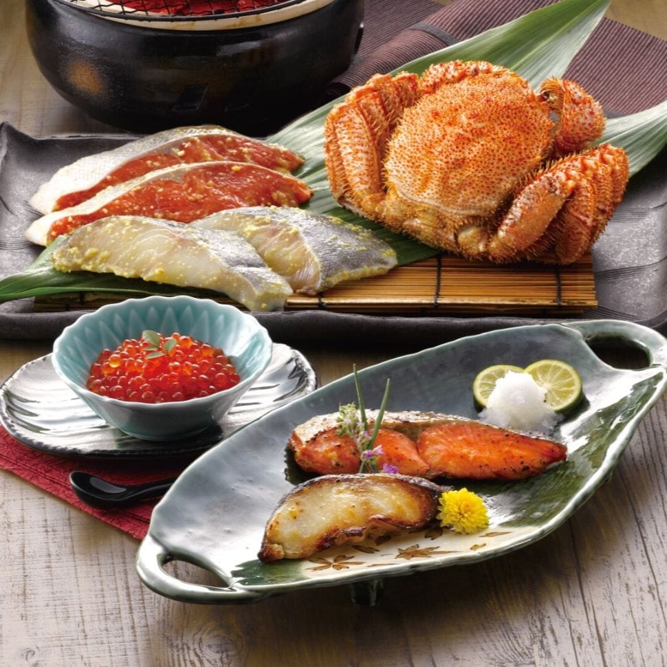 ゆで毛がに 海鮮 セット ゆで毛がに 紅鮭西京漬け 銀鱈西京漬け いくら醤油漬け