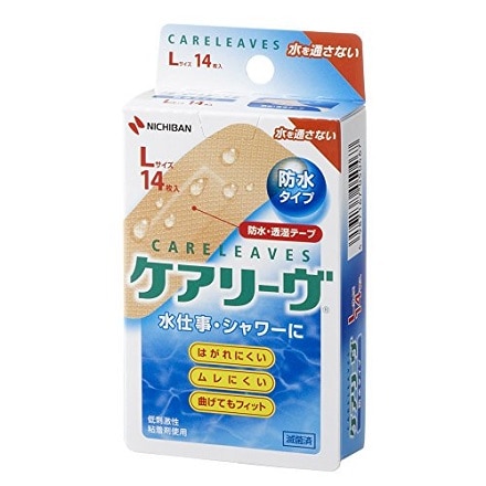 ニチバン 素肌タッチ救急バン ケアリーヴ防水タイプ Lサイズ 14枚入り