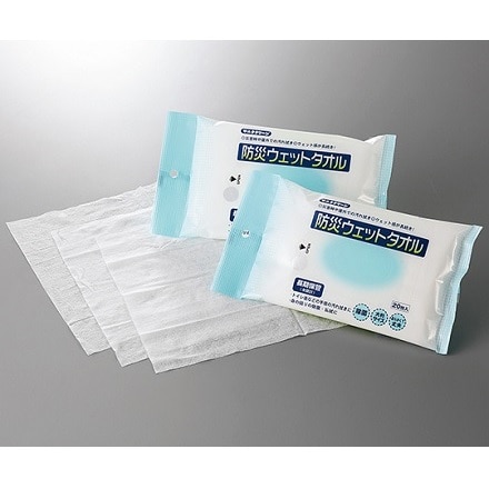 総合サービス 防災ウェットタオル [長期保管] 20枚×50袋入 BW-325 (8-1745-11)