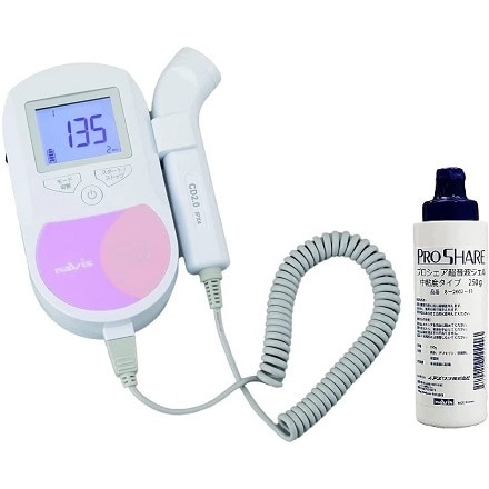 アズワン 胎児 超音波 心音計 スマイルサウンド 本体 FD-01 & 超音波ゼリー1本 (7-9424-02)