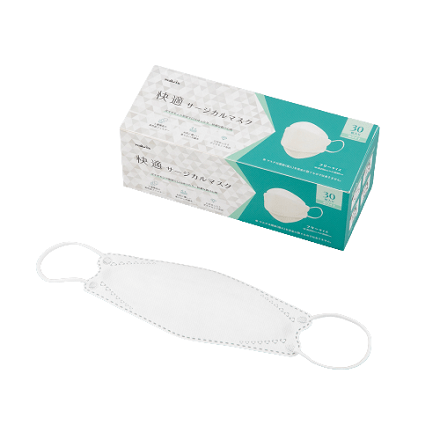 アズワン 快適サージカルマスク ダイヤモンドタイプ 30枚入 医療用マスク 適合 使い捨て DSM-W (9-1142-01)