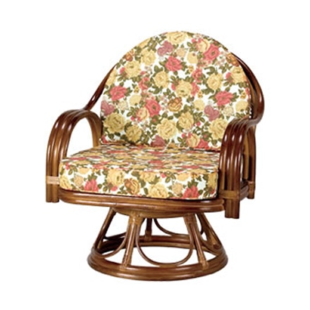 東京ラタン 高さが選べる ゆったり 天然籐 籐製 回転チェア ミドルハイタイプ