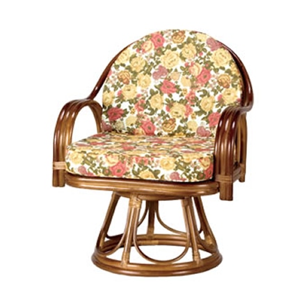 東京ラタン 高さが選べる ゆったり 天然籐 籐製 回転チェア ハイタイプ