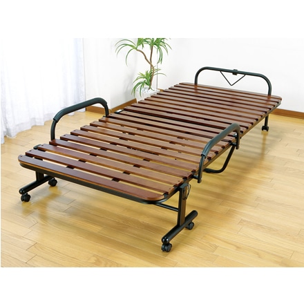 天然木 すのこ 折りたたみ ベッド セミダブル