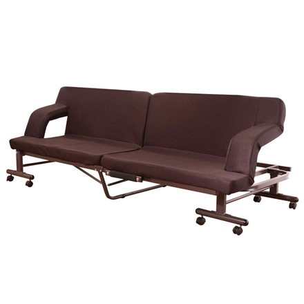 折りたたみソファベッド シングル ブラウン