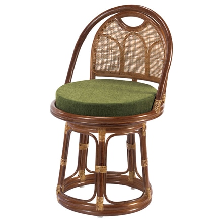 ラタン 天然籐回転座椅子 ハイタイプ