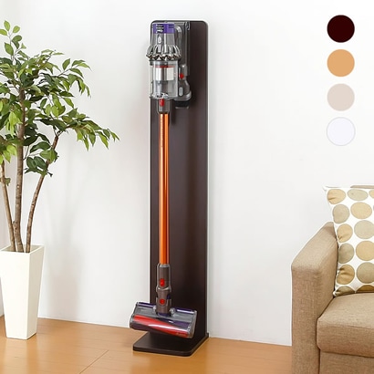 スリムクリーナースタンド 木製 ダイソン コードレス掃除機 収納スタンド ラック ダークブラウン