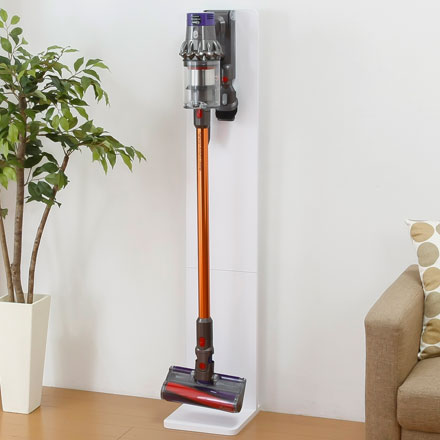 スリムクリーナースタンド 木製 ダイソン コードレス掃除機 収納スタンド ラック ホワイト