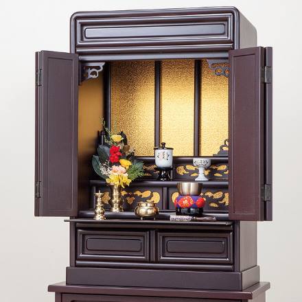 透かし彫り上置仏壇 23号 完成品