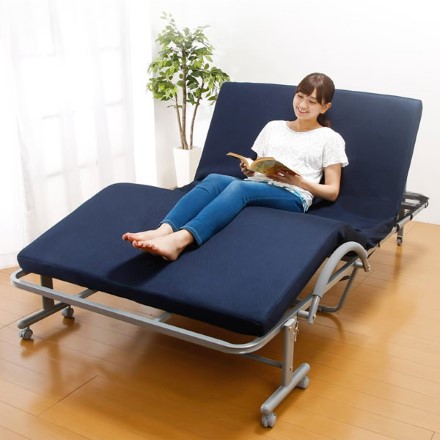 WALTZ 電動ベッド 収納式 折りたたみベッド 電動リクライニング セミダブル