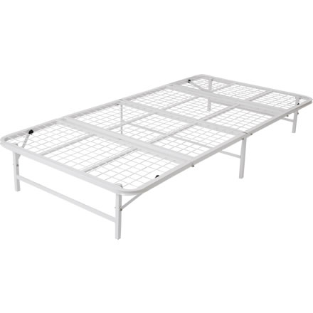 収納式 折りたたみ パイプベッド シングル ホワイト