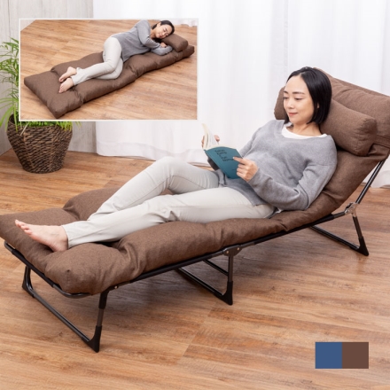 枕・ごろ寝座布団リクライニングベッド ネイビー