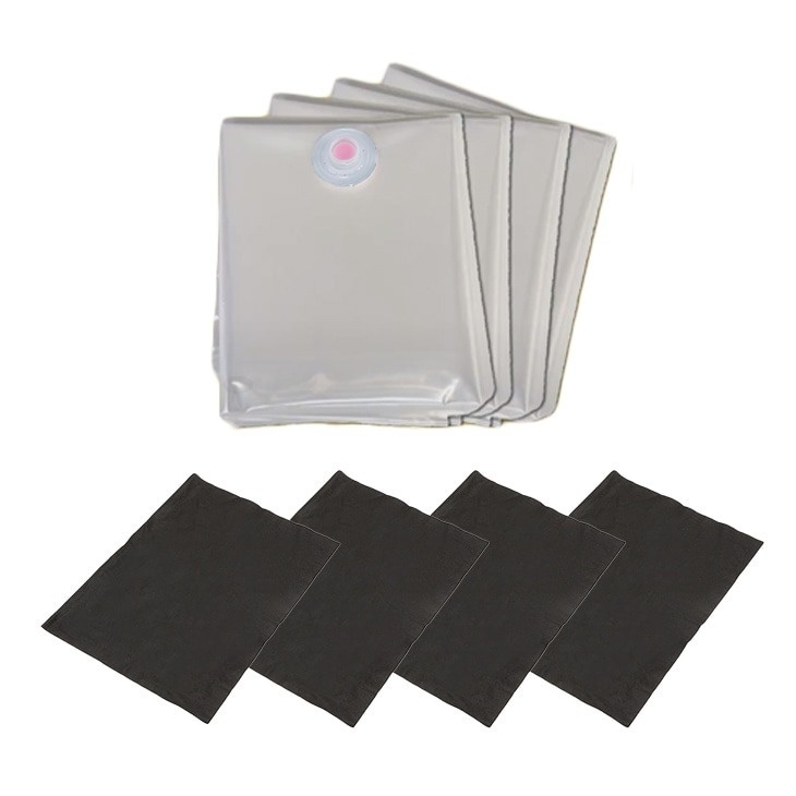 布団圧縮袋 92×120cm4枚＋竹炭ｼｰﾄ4枚ｾｯﾄ