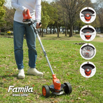 Famila 充電式コードレス4WAY草刈り機 電動 芝刈り機 替刃付き