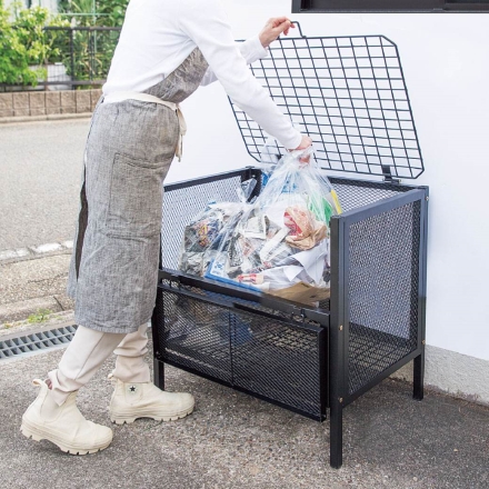 スチール製 屋外用ゴミ集積庫 ダストボックス ゴミステーション カラス対策