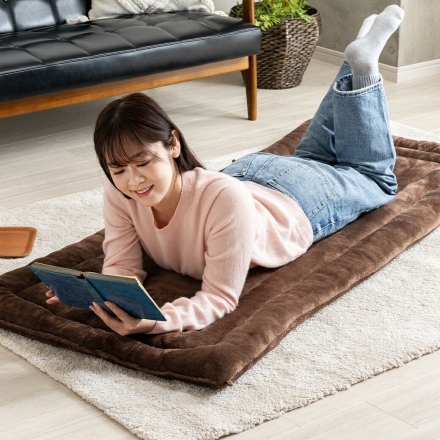 あったか フランネル ごろ寝長座布団 蓄熱 3層構造