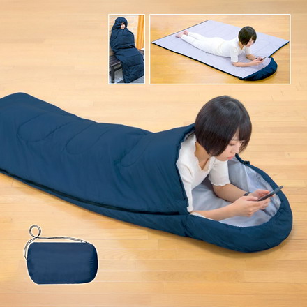 洗えるフード付き寝袋 寝袋 軽量 コンパクト 両開きファスナー 洗える 収納袋 春 夏 キャンプ 防災 避難所