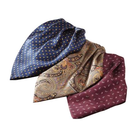 フランコ・コレツィオーニ ワンタッチ アスコットタイ 3枚組