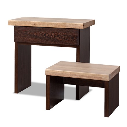 サカイデザイン 職人が作るネストテーブル ブラウンウッド