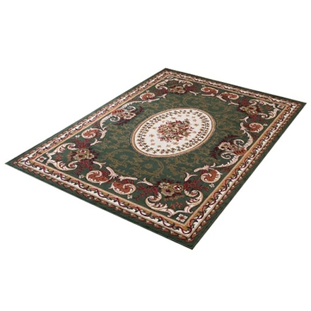 ベルギー製 王朝柄 ウィルトン織 カーペット 長方形 約200×250cm グリーン