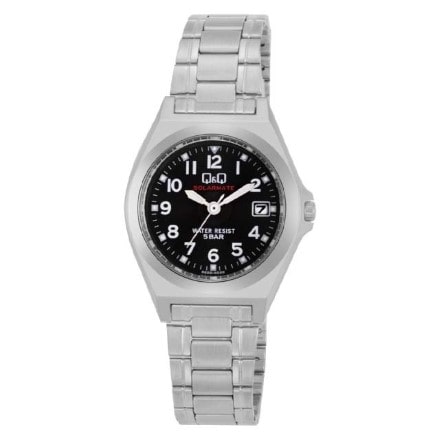 Q＆Q ソーラー電源 腕時計 正規品 6ヵ月間保証 婦人用・黒