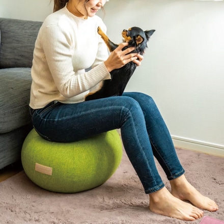 ドーナツ型 バランスボール エクササイズ グリーン