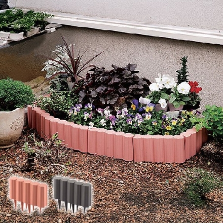 ガーデンフェンス 10個セット 花壇 ブラウン