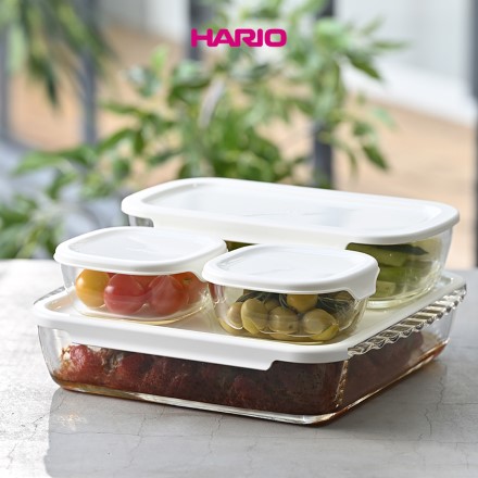 HARIO ハリオ スタッキング 耐熱ガラスコンテナ 4個セット