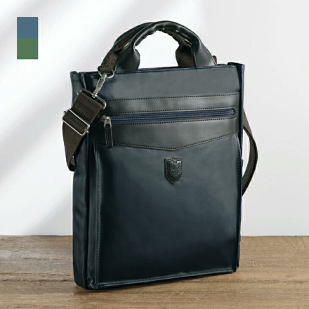 バッグ 2WAY ショルダーバッグA4サイズ収納 縦型 日本製 メンズ ネイビー