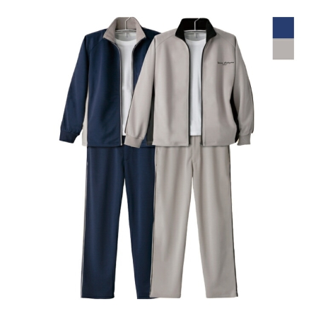 ジャージ フランコ・コレツィオーニ スウェット セットアップ 上下セット ジャージ スポーツウェア 部屋着 ルームウェア ネイビー 股下65cm Mサイズ