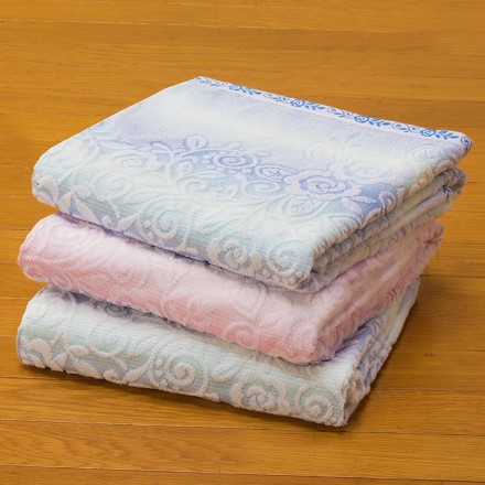 今治産ジャカード織バスタオル2色3枚組