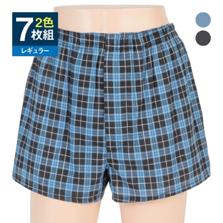 さわやか安心ﾄﾗﾝｸｽ2色7枚組 ﾌﾞﾙｰ系×4･ﾌﾞﾗｯｸ系×3　M