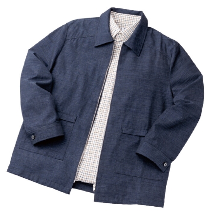 ブルゾン ジャケット メンズ 上着 日本製 三河木綿 綿100% Mサイズ