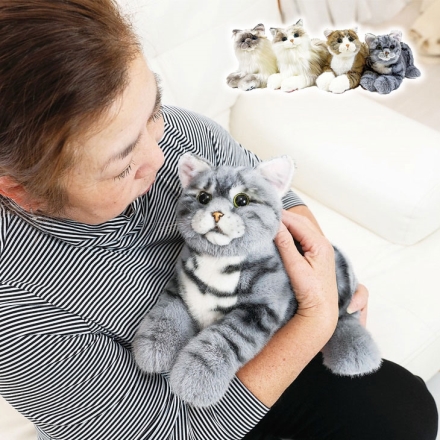 なでなでねこちゃんEX ぬいぐるみ おもちゃ 話す 音声 猫型 ロボット キジトラ