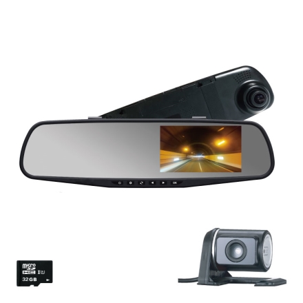 サイエルインターナショナル リアカメラ付き ミラー型 ドライブレコーダー MW-MRD200SD