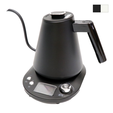 ヒロコーポレーション 保温・温度調節機能付きグースネック ケトル KTK-378 BK ブラック