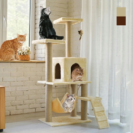 据え置きキャットタワー ベージュ