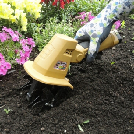 ハンディ耕運機 耕す造 AHK-10W 家庭用 充電式 電動 小型 ミニ 家庭菜園 花壇