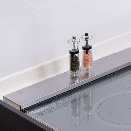 ステンレス製伸縮排気口カバー コンロカバー 奥行10cm