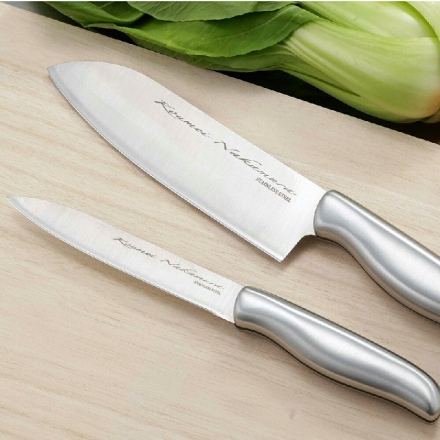 中村孝明 ステンレス包丁 桐のまな板セット