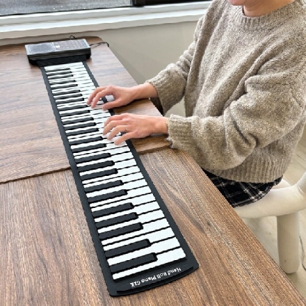 電子ピアノ 61鍵盤 ロールアップピアノ
