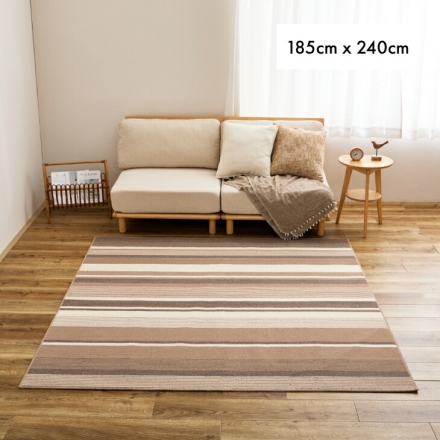 ラグ 185×240cm 洗える 軽量 速乾 抗菌 防臭 ホットカーペット対応 床暖房対応 グレー