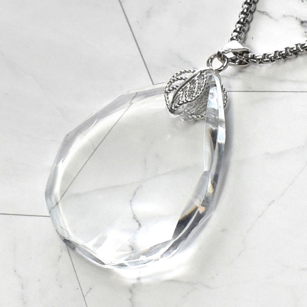 ジュエリーカット ルーペ ペンダント ネックレス ロングチェーン