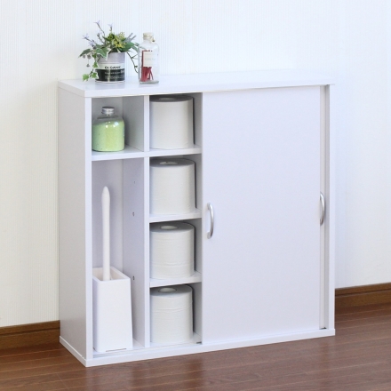 トイレ収納 スリム 引き戸タイプ 薄型 トイレラック