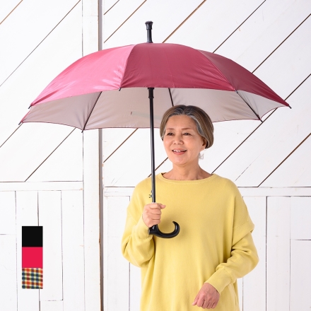 晴雨兼用 ステッキ傘 黒