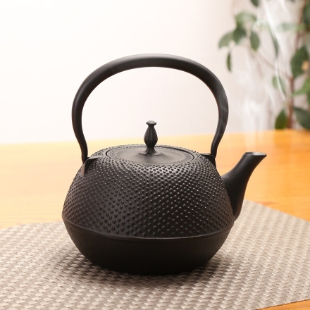 鉄瓶 南部鉄器 丸あられ鉄瓶 1.2L