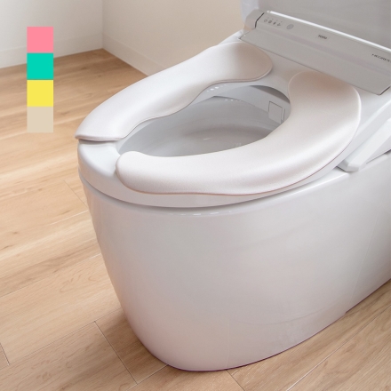 拭けるらくらく便座クッション 便座カバー ピンク